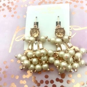Beautiful Mew Kate Spade of New Your Rose Gold/Pearl/Rhinestone Earrings
